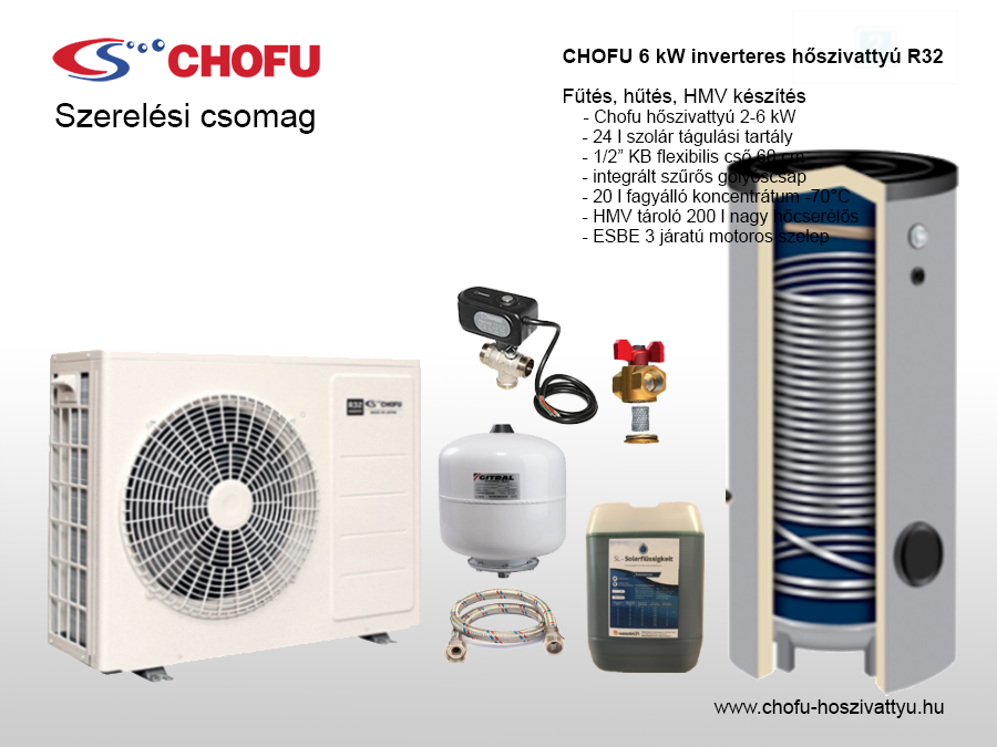 Chofu 6 kW + HMV tartály