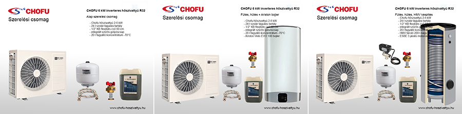 Chofu 6 kW hőszivattyú csomag ajánlat
